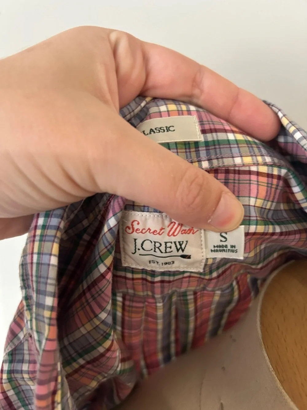 J. Crew lightweight plaid